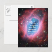 Luke 18:27 briefkaart (Voorkant / Achterkant)