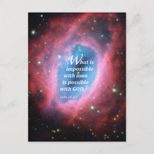 Luke 18:27 briefkaart