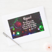 Luke 1:14 Rejoice! Hij zal een plezier zijn, Kerst Rechthoekige Sticker (Envelop)