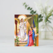 Luke 1:26-38 Gabriel brengt nieuws naar Mary brief Briefkaart (Staand voorkant)