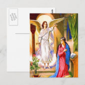 Luke 1:26-38 Gabriel brengt nieuws naar Mary brief Briefkaart (Voorkant / Achterkant)