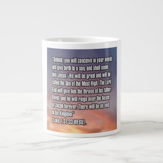 Luke 1:31–33 WEBU Mug Grote Koffiekop (Voorkant)