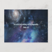 Luke 1:37 briefkaart (Voorkant)