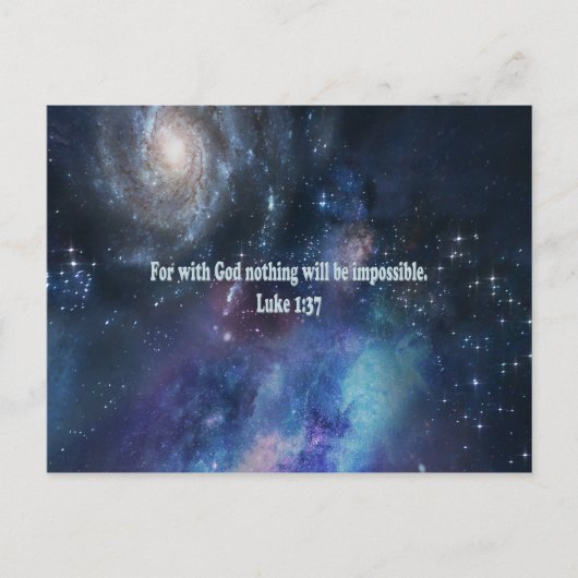 Luke 1:37 briefkaart (Voorkant)