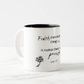 Luke 1:37 Faith maakt geen Mok van de Manuscript (Voorkant links)