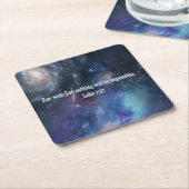 Luke 1:37 kartonnen onderzetters (Schuin)