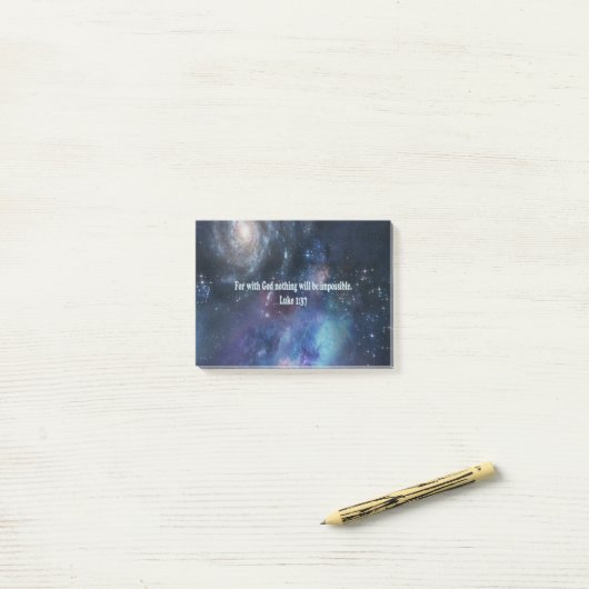 Luke 1:37 post-it® notes (Op bureau)