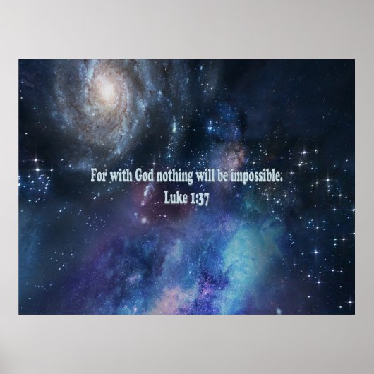 Luke 1:37 poster (Voorkant)