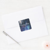 Luke 1:37 vierkante sticker (Envelop)