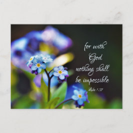 Luke 1:37 Want met God zal niets onmogelijk zijn Briefkaart
