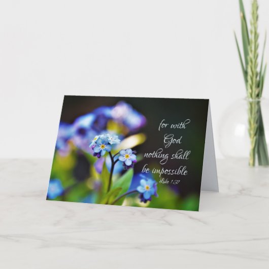 Luke 1:37 Want met God zal niets onmogelijk zijn Kaart (Voorkant)