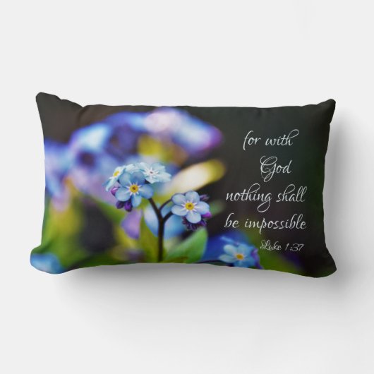 Luke 1:37 Want met God zal niets onmogelijk zijn Kussen (Voorkant)