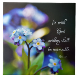 Luke 1:37 Want met God zal niets onmogelijk zijn Tegeltje