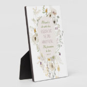 Luke 1:45 Gezegend is zij Wildflower Fotoplaat (Zijkant)