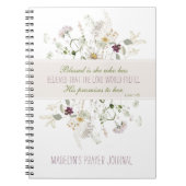 Luke 1:45 Gezegend is zij Wildflower Prayer Journa Notitieboek (Voorkant)