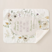 Luke 1:45 Gezegend is zij Wildflower Sherpa Deken (Voorkant (horizontaal))