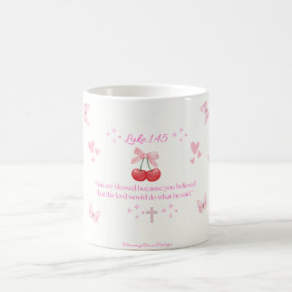 Luke 1:45 Mug/Christian Faith mug by DreamyDaze Koffiemok