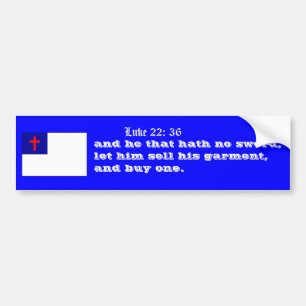Luke 22:36 koopt een zwaard bumpersticker