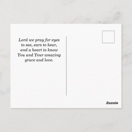 Luke 22:42 niet mijn wil maar jullie zijn gedaan, briefkaart (Achterkant)