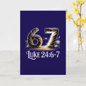 Luke 24:6-7 Easter Card Risen Savior Scripture  Kaart (Gele Bloem)