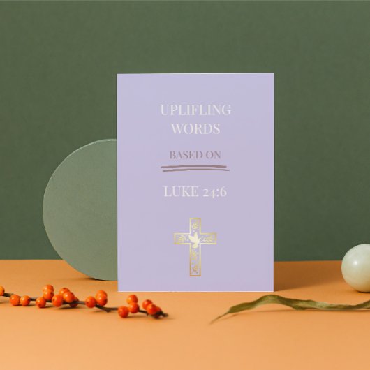 Luke 24:6 Christelijke Reflectiekaart Feestdagen Kaart