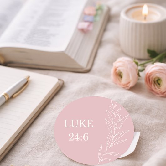 Luke 24:6 Easter – He Is Risen Christian Sticker