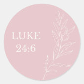 Luke 24:6 Easter – He Is Risen Christian Sticker (Voorkant)