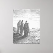 Luke 24A Jesus and Two Disciples Go to Emmaus Canvas Afdruk (Voorkant)