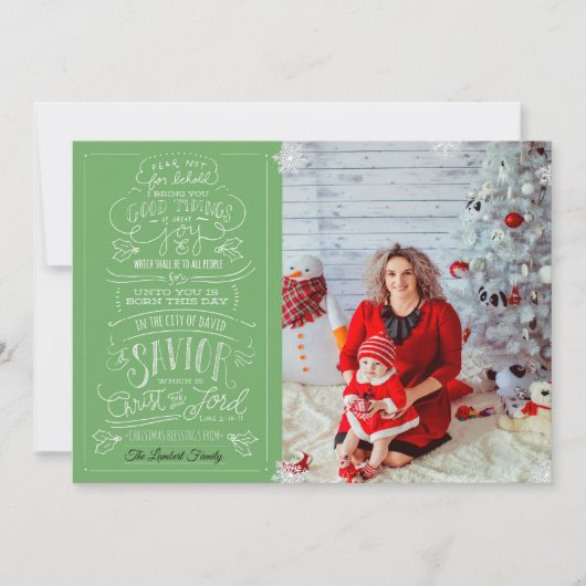 Luke 2-10-11 Passage-kerstWenskaart Kaart (Voorkant)