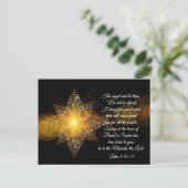 Luke 2 10-11 Wees niet bang, Kerstmis Feestdagenkaart (Staand voorkant)