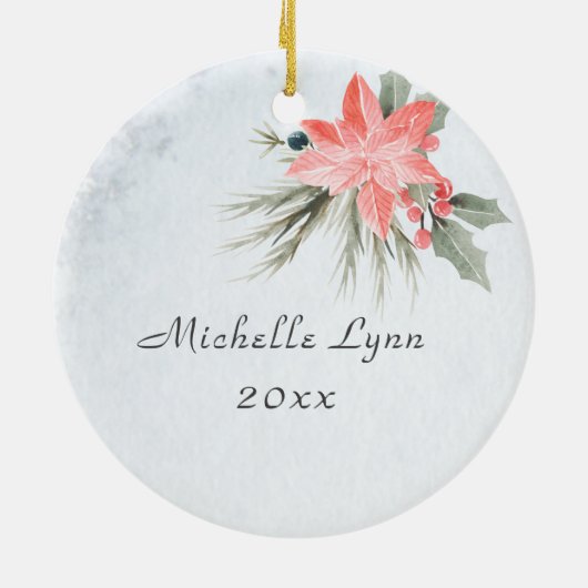 Luke 2:10 Goede getimede van grote vreugde, Kerstm Keramisch Ornament (Achterkant)