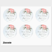 Luke 2:10 Goede getimede van grote vreugde, Kerstm Ronde Sticker (Vel)