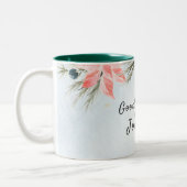 Luke 2:10 Goede getimede van grote vreugde, Kerstm Tweekleurige Koffiemok (Links)