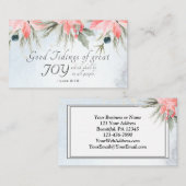 Luke 2:10 Goede getimede van grote vreugde, Kerstm Visitekaartje (Voorkant / Achterkant)