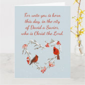 Luke 2:11 Kerstabel van de Kerst van de Schrift Ve Kaart (Gele Bloem)