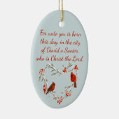 Luke 2:11 Kerstabel van de Kerst van de Schrift Ve Keramisch Ornament (Rechts)