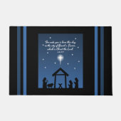 Luke 2:11 Kerstabel Verse Doormat Deurmat (Voorkant)