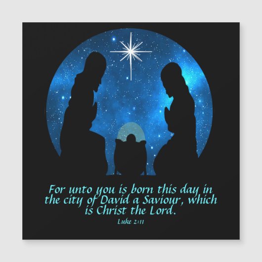 Luke 2:11 Magnetische Kaart (Voorkant)