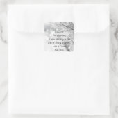 Luke 2:11 Manuscript voor de Scene van de Kerstwin Vierkante Sticker (Tas)