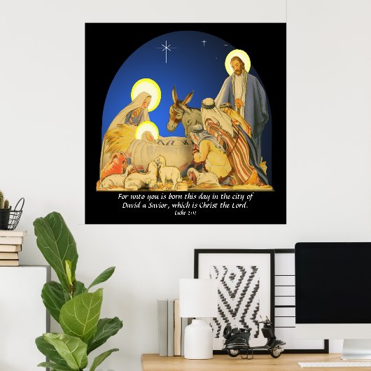 Luke 2:11 poster (Thuiskantoor)