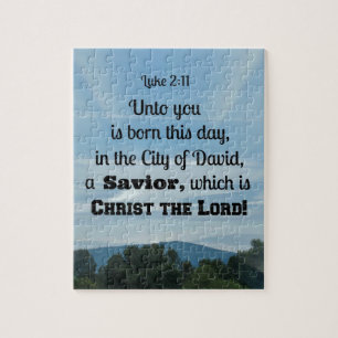 Luke 2:11 tot je deze dag geboren bent, in legpuzzel