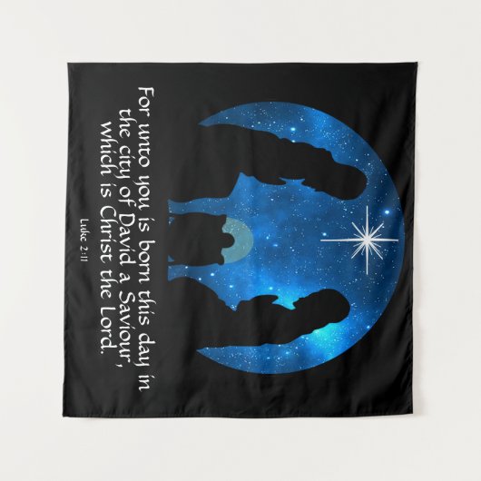 Luke 2:11 wandkleed (Voorkant (horizontaal))