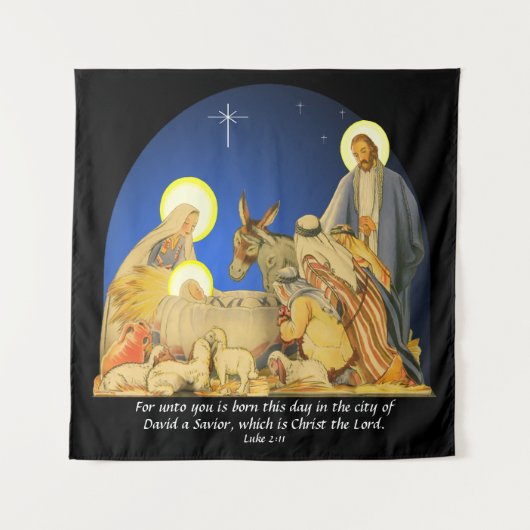 Luke 2:11 wandkleed (Voorkant)