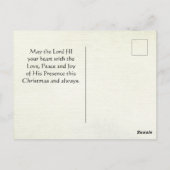 Luke 2 14 Glory aan God in de Hoogste, Kerstmis Briefkaart (Achterkant)