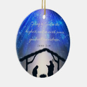 Luke 2:14 Glory aan God in het hoogste Keramisch Ornament (Rechts)