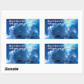 Luke 2:14 Glory aan God, kerstnativiteit Rechthoekige Sticker (Vel)