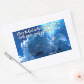 Luke 2:14 Glory aan God, kerstnativiteit Rechthoekige Sticker (Envelop)