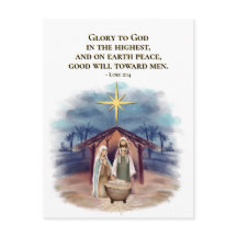 Luke 2:14 Glory naar God Nativiteitskerst