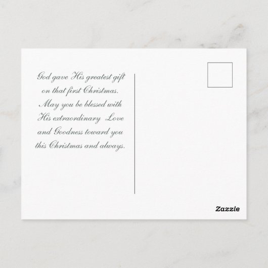 Luke 2:14 "Glory to God" White Rose Briefkaart (Achterkant)