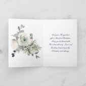 Luke 2:14 "Glory to God" White Rose Feestdagen Kaart (Binnen)